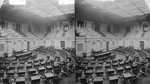 Senate Chamber in the Capitol, scene of famous debates. Washington D.C