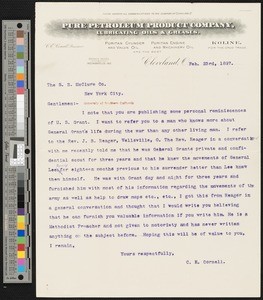 Clarence E. Cornell, letter, 1897-02-23, Hamlin Garland