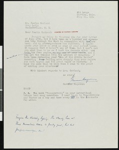 Hermann Hagedorn, letter, 1931-07-11, to Hamlin Garland