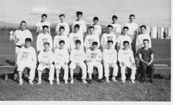 Analy High School Tigers track, 1960s--team photo of the track team with Coach Walt Foster
