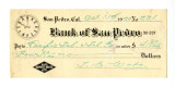 Bank of San Pedro canceled check