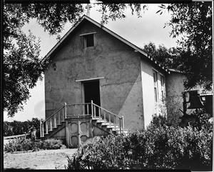 Exterior view of the Chapel at Bandini Ranch of Gauhouse (later Couts Ranch)