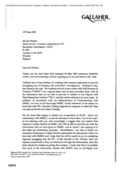 [Letter from Jeff Jeffrey to Ian Walton regarding Gallaher customs authority to prevent smuggling]