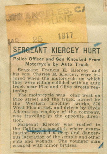 Sergeant Kiercey hurt