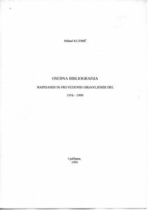 Osobna bibliografija Mihaela Kuzmiča; 1954. - 1999