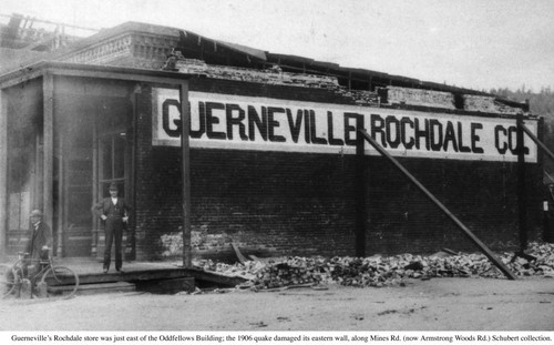 Rochdale Store, Guerneville, damaged by 1906 earthquake