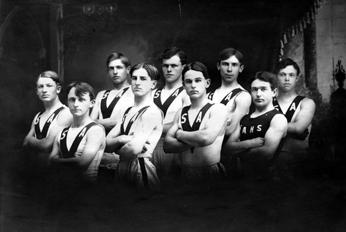 Boys' Track Team at Santa Ana High School, class of 1908