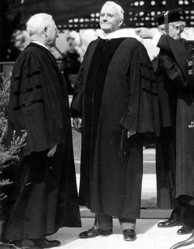 Harry Chandler receiving a honorary degree from U.S.C