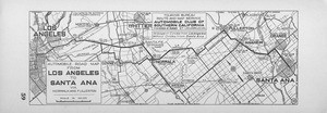 Automobile road map from Los Angeles to Santa Ana via Norwalk and Fullerton, 1926
