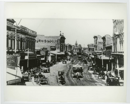 Los Angeles Business District, circa 1880-1890