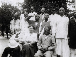 The native teachers of Sesheke district with Louis Jalla and Rachel Dogimont