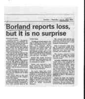 Borland reports loss, but it is no surprise