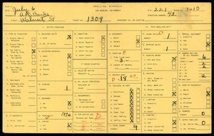 WPA household census for 1309 WALNUT ST, Los Angeles