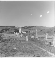 View of Calvary Cemetery and town of Bodega