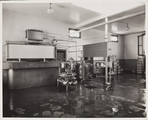The inside of the Armstrong Dairy, June 1937