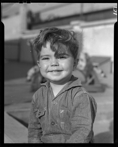 Boy smiling, Los Angeles, circa 1935