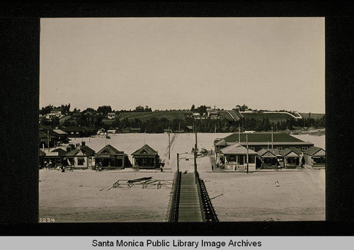 First house built along the boardwalk in Ocean Park, Santa Monica, Calif