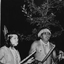 Celebrational Native American Dance by Father and Daughter