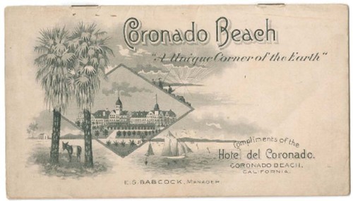 Coronado Beach : a "unique corner of the earth"