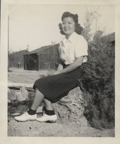 Mary Nishimura Shimizu at Poston incarceration camp