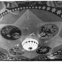 Part of the ceiling inside Lord Beaverbrook tavern