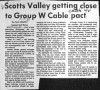 Scotts Valley getting close to Group W Cable pact