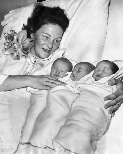 Mother, triplets 'doing fine