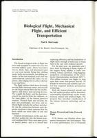 Biological flight, mechanical flight, and efficient transportation, Jl of the Washington Academy of Sciences 76:1 (4 items)
