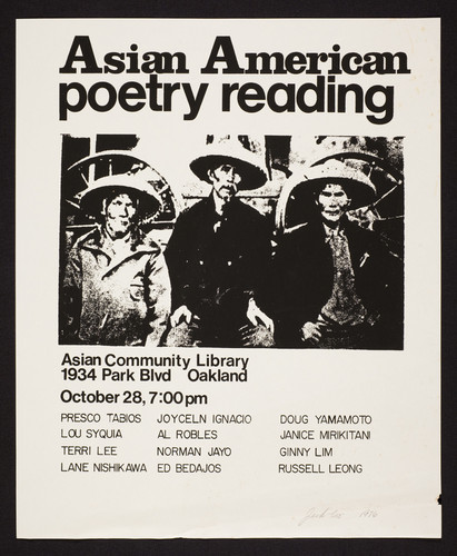 Asian American poetry reading