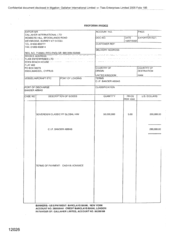 [Invoice from Gallaher International Ltd to Tlais Enterprices Ltd regarding Sovereign Classic FF Global H/W]