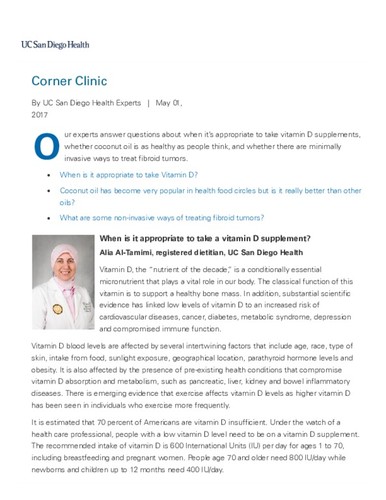Corner Clinic May/June 2017