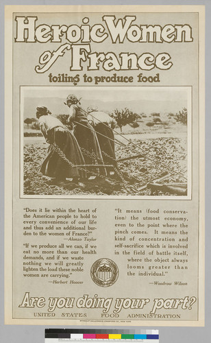 Heroic Women of France toiling to produce food: Are you doing your part?