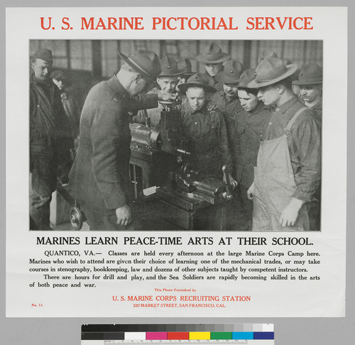 U.S. Marine Pictorial Service: Marines Learn peace-time arts at their school