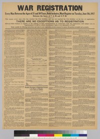 Recto: a, War Registration; Verso:b, Map showing registration precincts in the District of Columbia