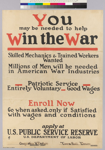 You may be needed to help win the war — Calisphere