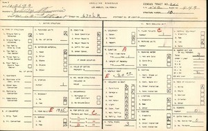 WPA household census for 670 1/2 WEST 62ND STREET, Los Angeles County