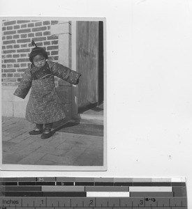 A little girl at Fushun, China, 1933