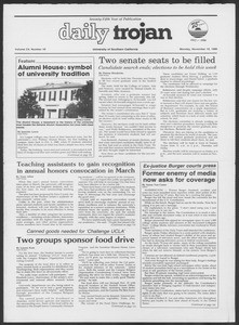 Daily Trojan, Vol. 102, No. 49, November 10, 1986