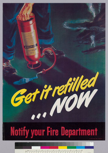 Get it refilled...now: notify your fire department: Bethlehem Steel Company