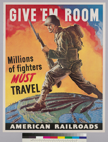 Give'em room: millions of fighters must travel: American Railroad