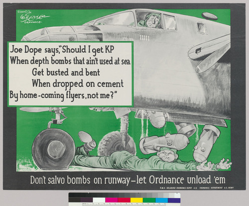 Don't salvo bombs on runaway-let ordnance unload 'em