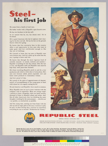 Steel-his first job : Republic Steel