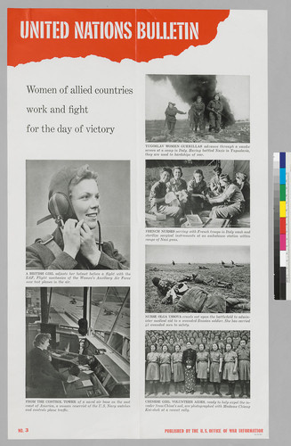 United Nation Bulletin: Women of Allied Counties work and fight for the day of victory