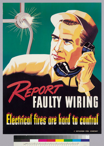 Report faulty wiring: Electrical fires are hard to control: Bethlehem Steel Company