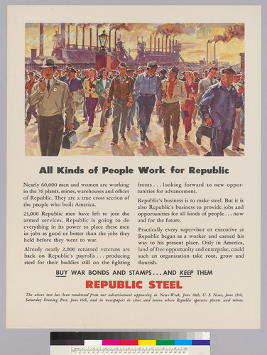 All kinds of people work for Republic: Republic Steel