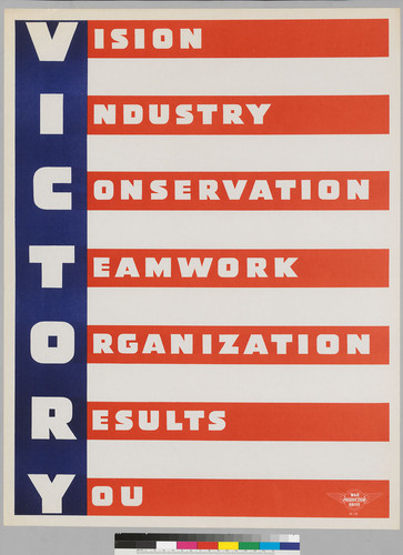 V:ision, I:ndustry, C:onservation, T:eamwork, O:raganization, R:esults, Y: ou = VICTORY