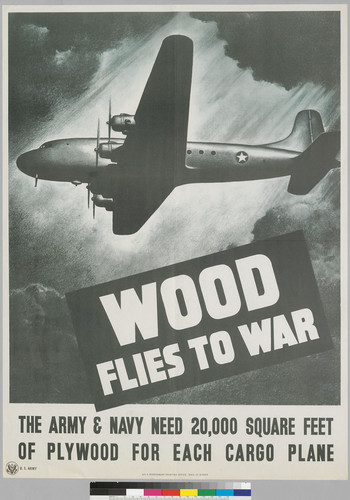 Wood flies to war:The Army & Navy need 20,000 square feet of plywood for each cargo plane