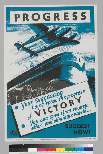 Progress: Your suggestion helps speed the progress of victory: You can save time, money, effort and eliminate waste... suggest now!