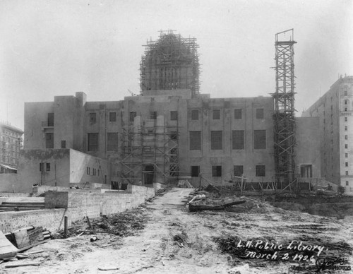 LAPL Central Library construction, view 80