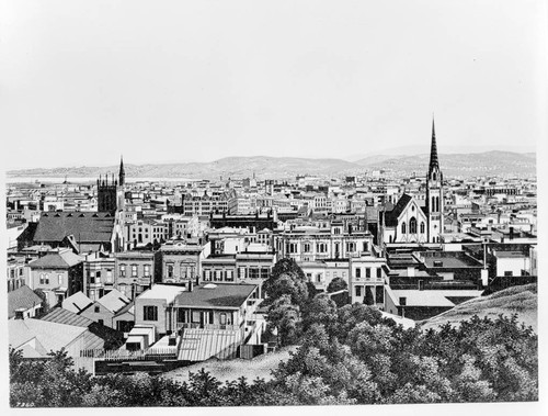 San Francisco from California St. hill, 1885